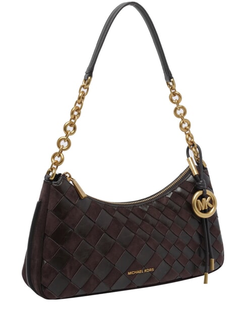 NOLITA Bolso de hombro de piel chocolate - Bolsos Mujer