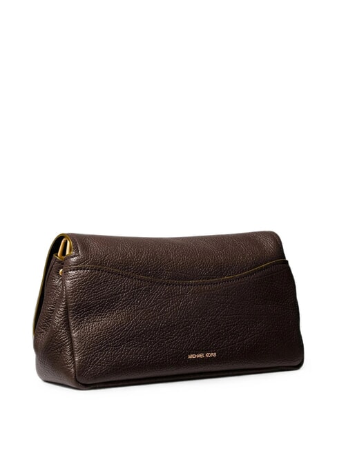 BRYANT Bolso de hombro de piel chocolate - Bolsos Mujer