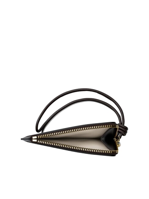 JET SET Tarjetero de cuero chocolate - Carteras Mujer