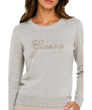 GUESS GEORGIA LOGO Camisa de manga larga gris claro melange m - Su&eacute;teres de mujer - 3