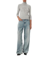 GUESS HALLIE TRIANGLE Jersey de cuello alto y manga larga gris claro melange m - Su&eacute;teres de mujer - 3