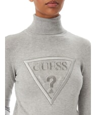 GUESS HALLIE TRIANGLE Jersey de cuello alto y manga larga gris claro melange m - Su&eacute;teres de mujer - 4