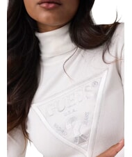 GUESS HALLIE TRIANGLE Jersey de cuello alto y manga larga cremwhi - Su&eacute;teres de mujer - 4