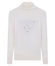 GUESS HALLIE TRIANGLE Jersey de cuello alto y manga larga cremwhi - Su&eacute;teres de mujer - 6