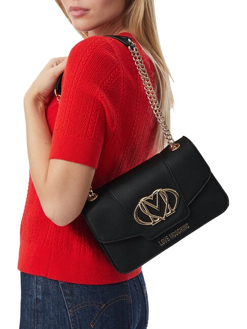 OVAL FRIEZE Bolso de hombro negro - Bolsos Mujer