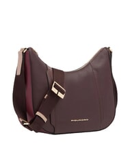 PIQUADRO CIRCLE Bolso de hombro de piel burdeos/rosa - Bolsos Mujer - 2