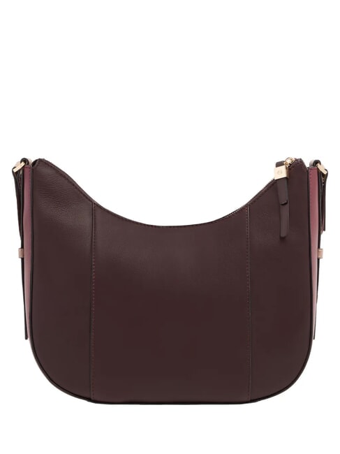 CIRCLE Bolso de hombro de piel burdeos/rosa - Bolsos Mujer