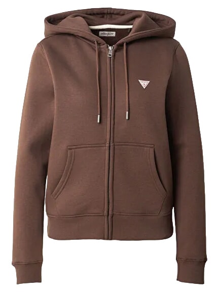 REGULAR MINI Sudadera con cremallera caf&eacute; oscuro - Sudaderas de mujer