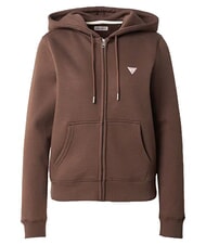GUESS JEANS REGULAR MINI Sudadera con cremallera caf&eacute; oscuro - Sudaderas de mujer - 5