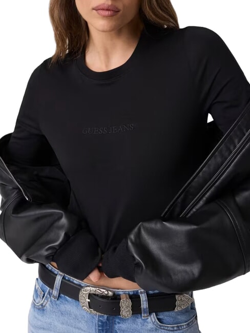 SLIM LOGO EMBOSSED Camiseta de manga larga jetbla - Sudaderas