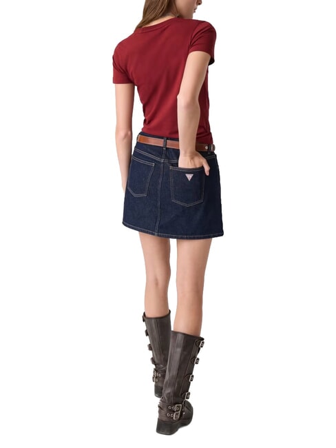 SLIM LOGO Camiseta el&aacute;stica slim fit tinto de vi&ntilde;edo - camiseta