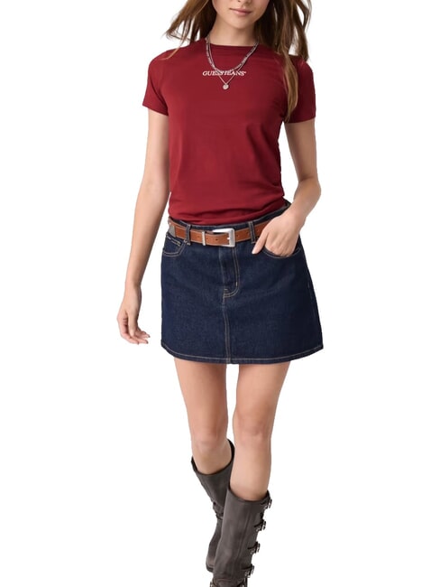 SLIM LOGO Camiseta el&aacute;stica slim fit tinto de vi&ntilde;edo - camiseta