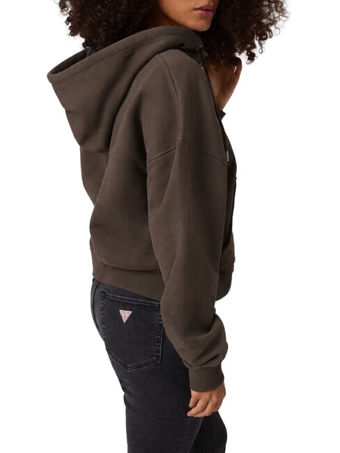 EMBRO Sudadera con cremallera caf&eacute; oscuro - Sudaderas de mujer