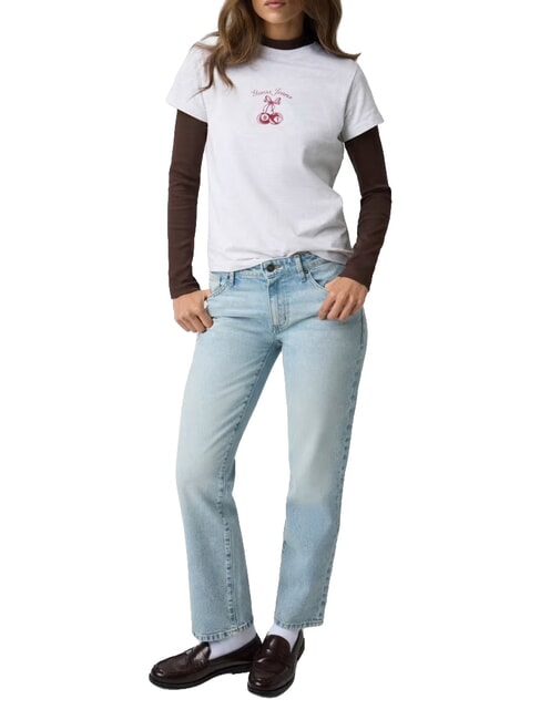 CHERRY REGULAR Camiseta de manga corta gj lt gris jaspeado - camiseta