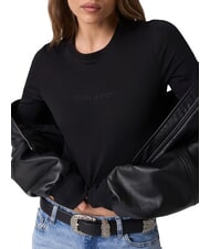 GUESS JEANS SLIM LOGO EMBOSSED Camiseta de manga larga jetbla - Sudaderas - 5