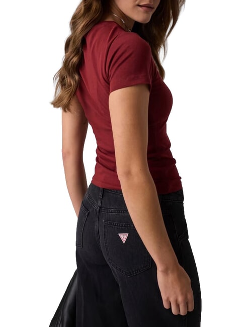 PRINT SLIM Camiseta de manga corta de corte ajustado tinto de vi&ntilde;edo - camiseta