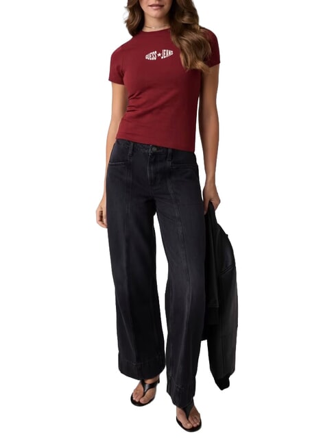 PRINT SLIM Camiseta de manga corta de corte ajustado tinto de vi&ntilde;edo - camiseta