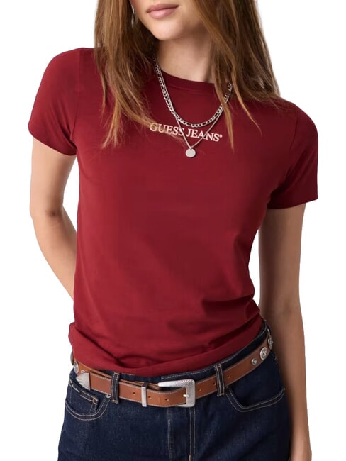 SLIM LOGO Camiseta el&aacute;stica slim fit tinto de vi&ntilde;edo - camiseta