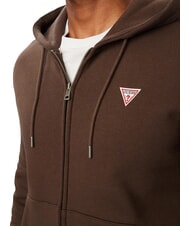 GUESS JEANS SLIM MINI Sudadera con cremallera caf&eacute; oscuro - Sudaderas - 4