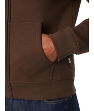 GUESS JEANS SLIM MINI Sudadera con cremallera caf&eacute; oscuro - Sudaderas - 5