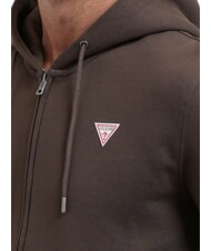 GUESS JEANS SLIM MINI Sudadera con cremallera caf&eacute; oscuro - Sudaderas - 6