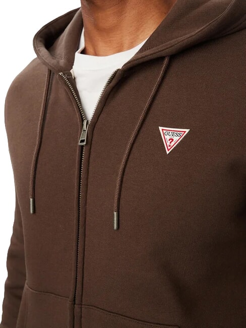 SLIM MINI Sudadera con cremallera caf&eacute; oscuro - Sudaderas