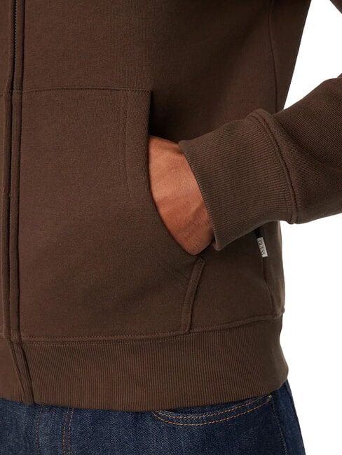 SLIM MINI Sudadera con cremallera caf&eacute; oscuro - Sudaderas