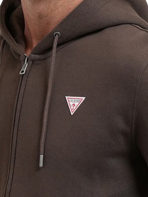 SLIM MINI Sudadera con cremallera caf&eacute; oscuro - Sudaderas