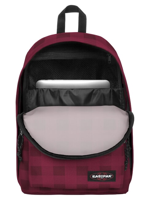 OUT OF OFFICE Mochila para port&aacute;til de 13 " borgo&ntilde;a a cuadros - Mochilas Escuela & Tiempo Libre