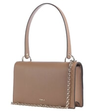 FURLA AMELIA Bolso de hombro de piel con correa para el hombro. caramelo - Bolsos Mujer - 3