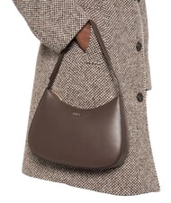 FURLA MARGOT Bolso de hombro de piel chocolate - Bolsos Mujer - 2