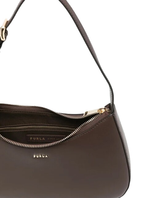 MARGOT Bolso de hombro de piel chocolate - Bolsos Mujer