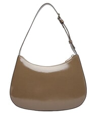 FURLA MARGOT Bolso de hombro de piel charol. gris lodoso - Bolsos Mujer - 4