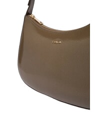 FURLA MARGOT Bolso de hombro de piel charol. gris lodoso - Bolsos Mujer - 5