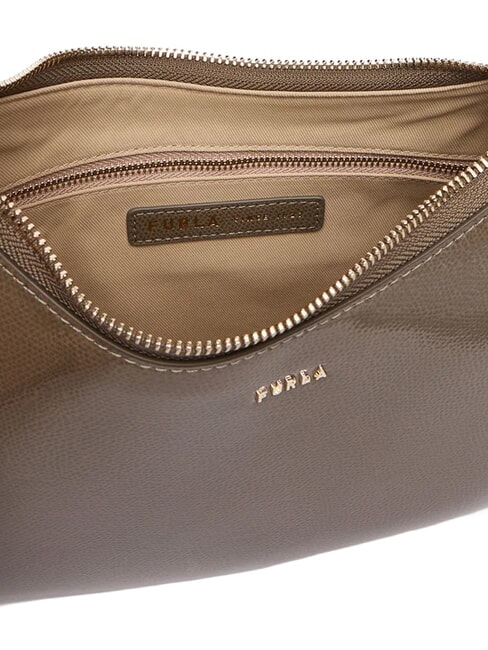 MARGOT Bolso de hombro de piel charol. gris lodoso - Bolsos Mujer