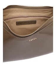 FURLA MARGOT Bolso de hombro de piel charol. gris lodoso - Bolsos Mujer - 6
