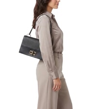 FURLA AMELIA Bolso de hombro de piel con correa para el hombro. negro - Bolsos Mujer - 2