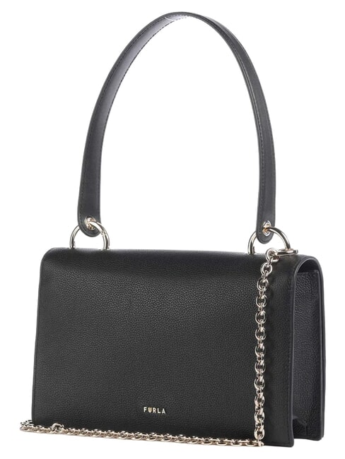 AMELIA Bolso de hombro de piel con correa para el hombro. negro - Bolsos Mujer