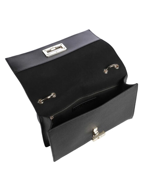 AMELIA Bolso de hombro de piel con correa para el hombro. negro - Bolsos Mujer