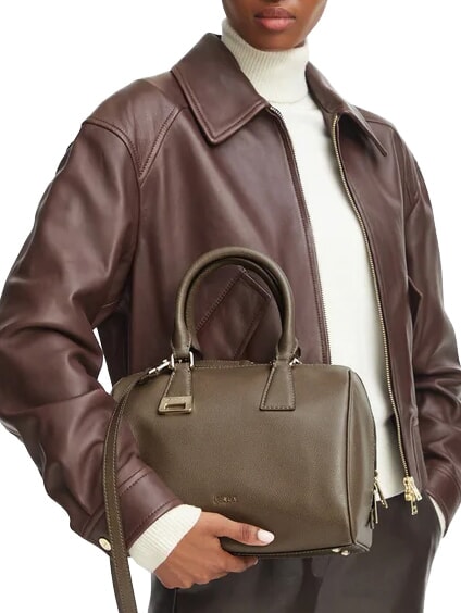 OLIVIA Bolso de mano con correa para el hombro gris lodoso - Bolsos Mujer