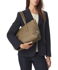 FURLA OLIVIA Comprador de cuero gris lodoso - Bolsos Mujer - 2