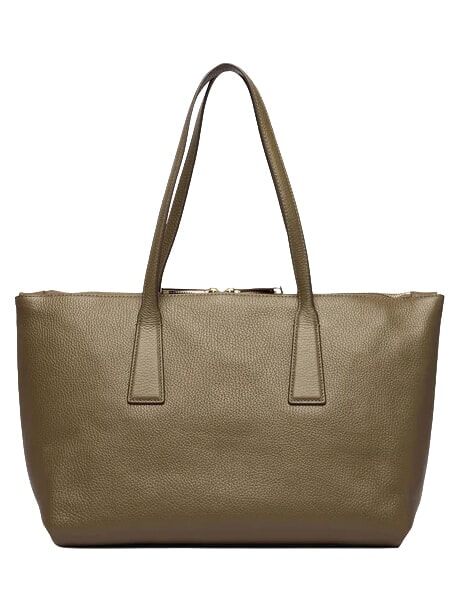 OLIVIA Comprador de cuero gris lodoso - Bolsos Mujer