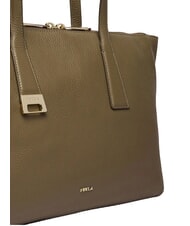 FURLA OLIVIA Comprador de cuero gris lodoso - Bolsos Mujer - 5