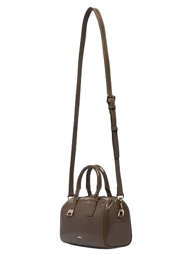 OLIVIA Bolso de piel con correa para el hombro gris lodoso - Bolsos Mujer
