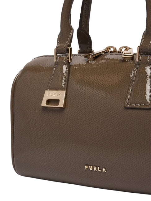 OLIVIA Bolso de piel con correa para el hombro gris lodoso - Bolsos Mujer