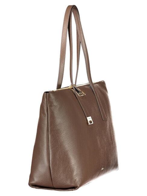 OLIVIA Bolso de hombro de piel para compras gris lodoso - Bolsos Mujer