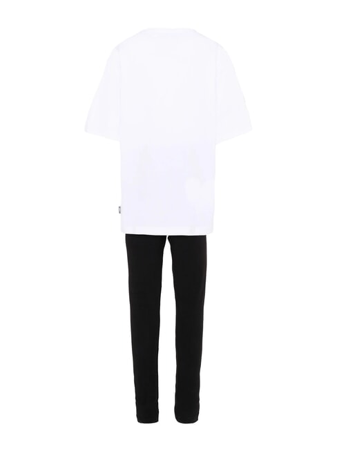 GRAPHIC Conjunto de camiseta y pantal&oacute;n de ch&aacute;ndal blanco brillante - Ch&aacute;ndales para ni&ntilde;os