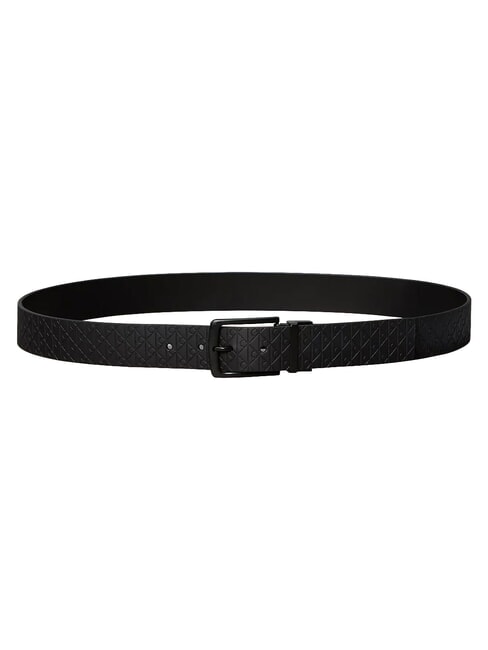 PIN BUCKLE Cintur&oacute;n de cuero negro/negro mate - Cinturones