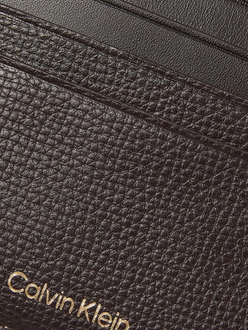 PREMIUM LEATHER Tarjetero plano de cuero ck marr&oacute;n oscuro - Carteras Hombre