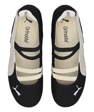 PUMA SPEEDCAT BALLET SD JR bailarinas de cuero blanco-negro-blanco c&aacute;lido - Zapatos de beb&eacute; - 3